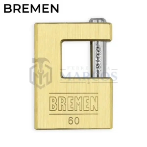 CANDADO DE BRONCE 60MM PERNO HORIZONTAL REFORZADO