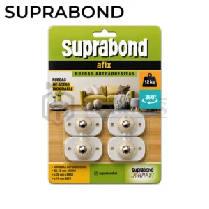 RUEDAS AUTOADHESIVAS ACERO INOXIDABLE X 4 UNIDADES