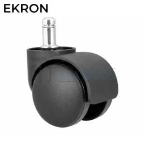 RUEDA 50MM NYLON DUAL CON PERNO A PRESION