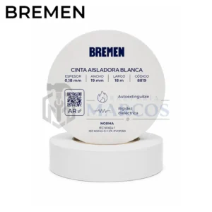 CINTA AISLADORA X 18MTS BLANCA ECONOMICA
