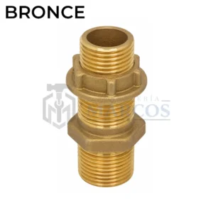 NIPLE PARA CAMARA SILENCIOSA 1/2 X 1/2 DE BRONCE