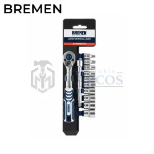 JUEGO DE BOCALLAVE Y ACCESORIOS 1/4" X 12 PIEZAS