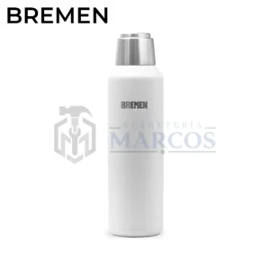 TERMO DE ACERO INOXIDABLE 1L TAPA MAGNETICA GRIS