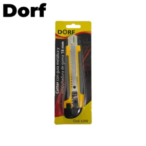 CUTTER 18MM DE GOMA GUIA METALICA CON TRABA 6208