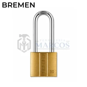 CANDADO DE BRONCE 50MM ARO LARGO REFORZADO