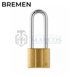 CANDADO DE BRONCE 30MM ARO LARGO REFORZADO
