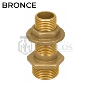 NIPLE PARA CAMARA SILENCIOSA 1/2 X 3/8 DE BRONCE