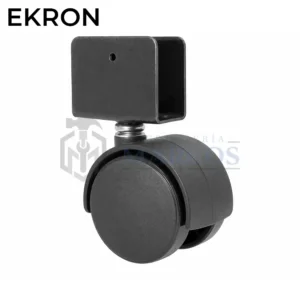 RUEDA 50MM NYLON DUAL CON ENCASTRE "U" DE 19MM