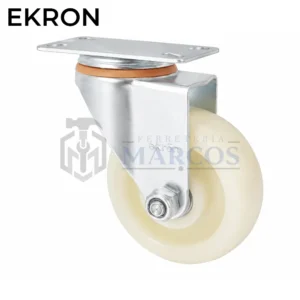 RUEDA 38MM PPL BLANCO CON BASE GIRATORIA